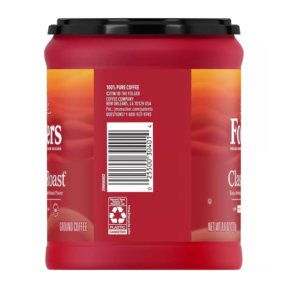 Folgers Classic Medium Roast Ground Coffee, 9.6 Oz