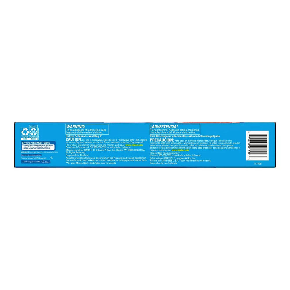 Ziploc Freezer Two Gallon Bags, 10 Ct