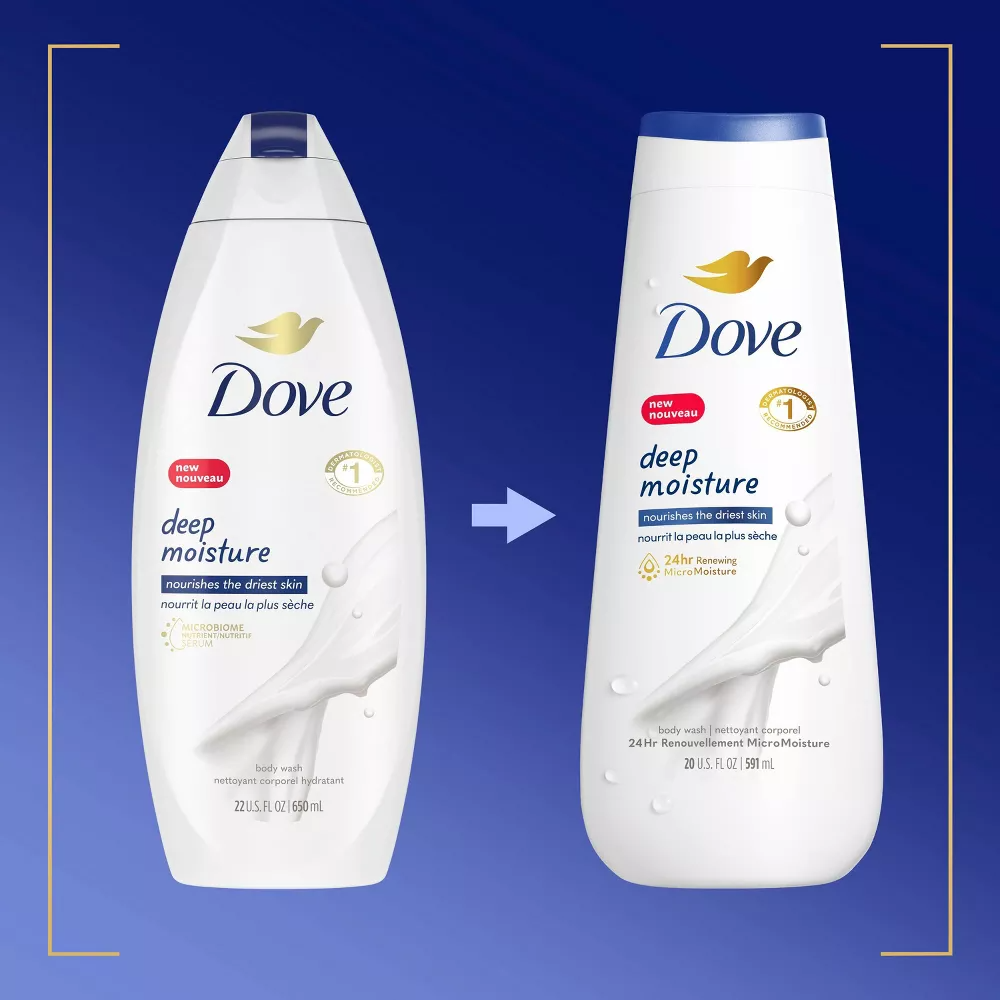 Dove Deep Moisture Nourishing Liquid Body Wash, Twin Pack, 20 Oz