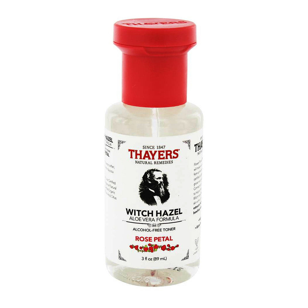 Thayers Facial Toner Witch Hazel Rose Petal with Aloe Vera, 3 Oz