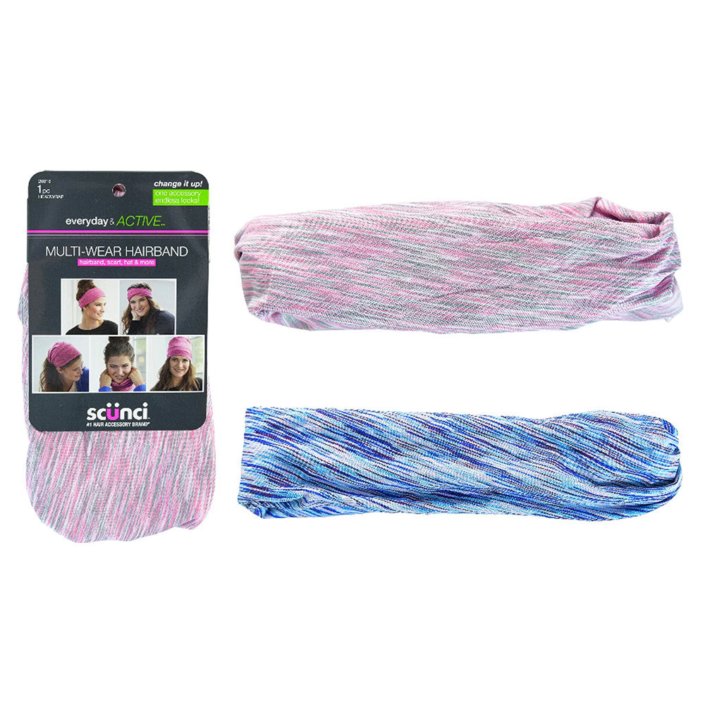 Scunci Everyday & Active Wide Multi-Wear Headwrap, Colors Vary, 1 Ea