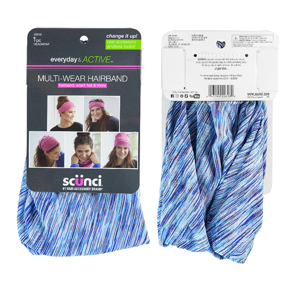 Scunci Everyday & Active Wide Multi-Wear Headwrap, Colors Vary, 1 Ea