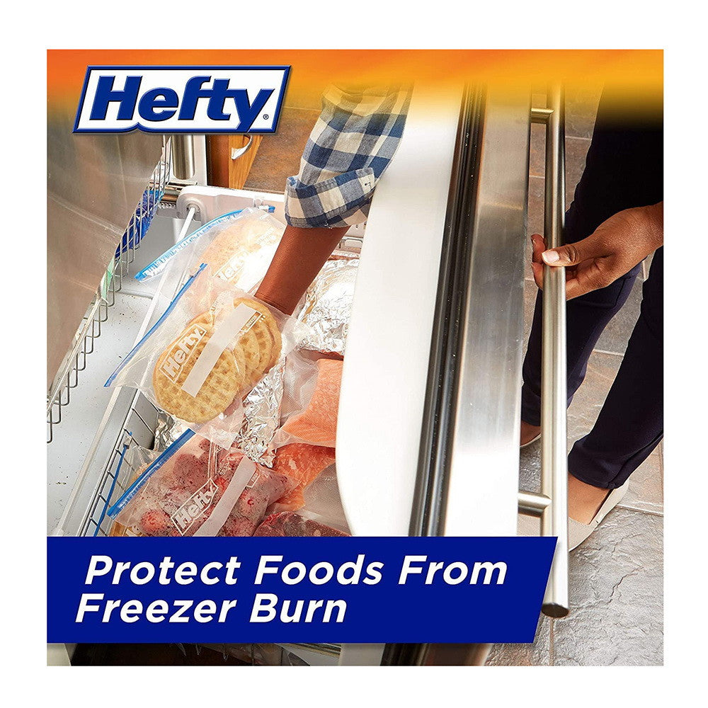 Hefty Freezer Gallon Storage Slider Bags, 25 Ea