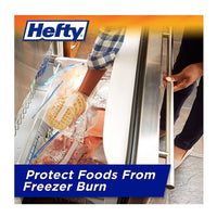 Hefty Freezer Gallon Storage Slider Bags, 25 Ea