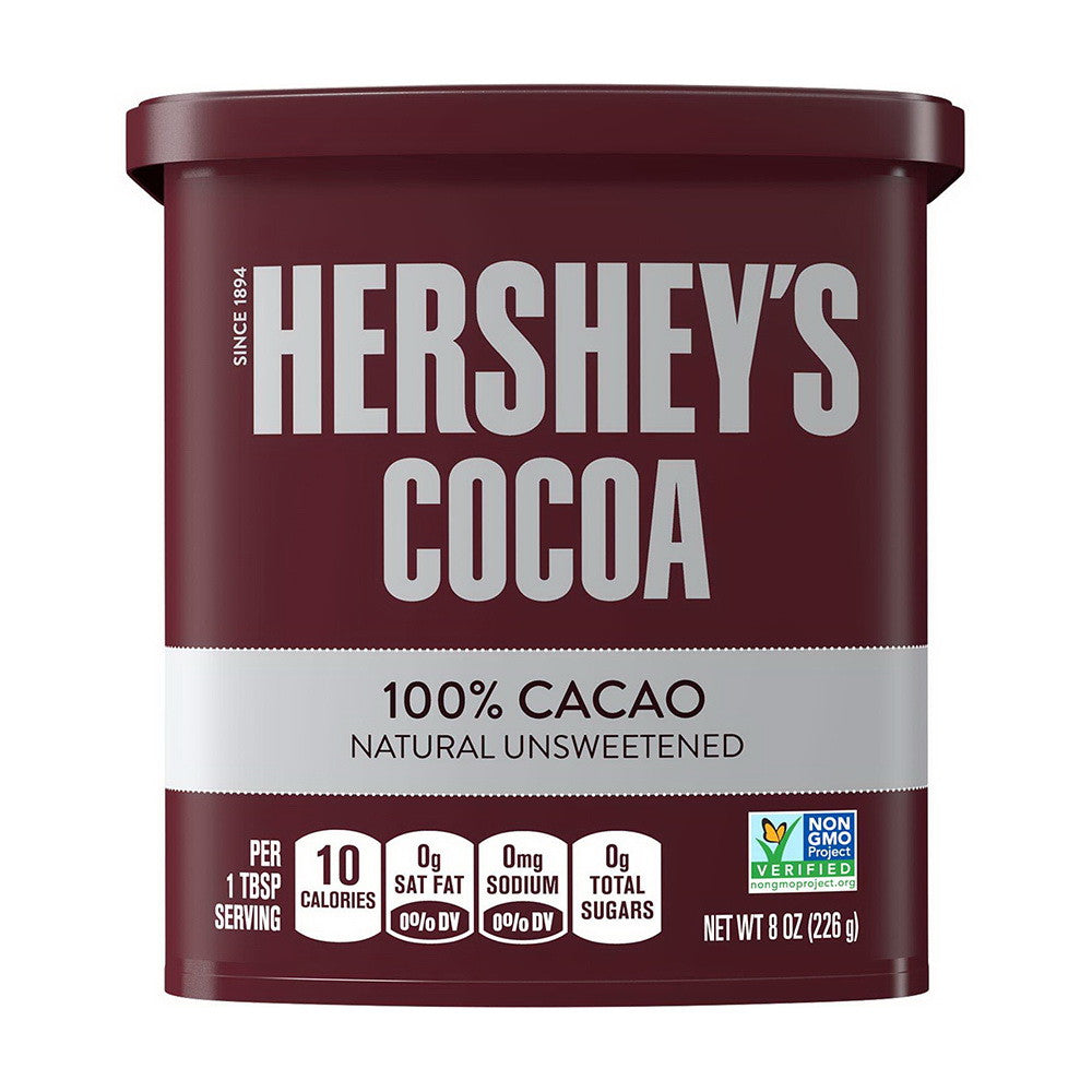 Hershey's Cocoa Naturally Unsweetened 100% Cocoa, 8 Oz