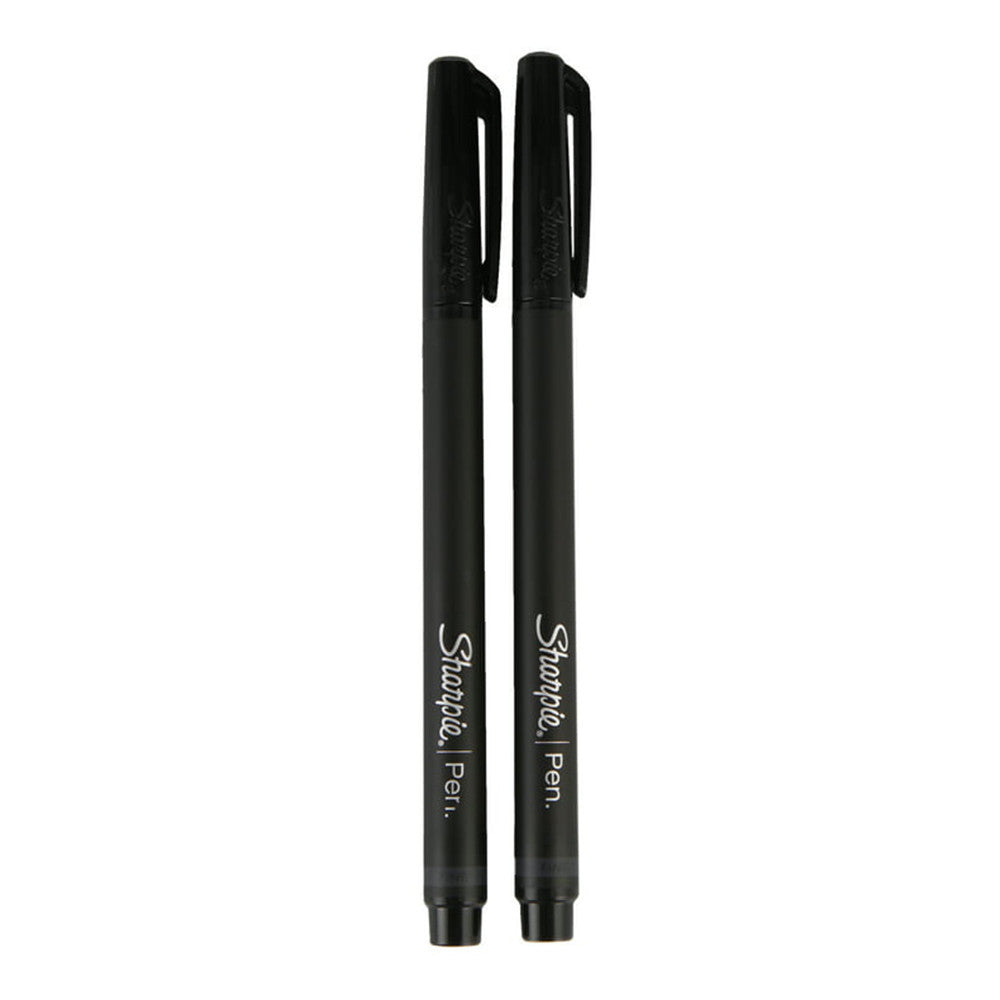 Sharpie Pens, Felt Tip Pens, Fine Point Black, 2 Ct