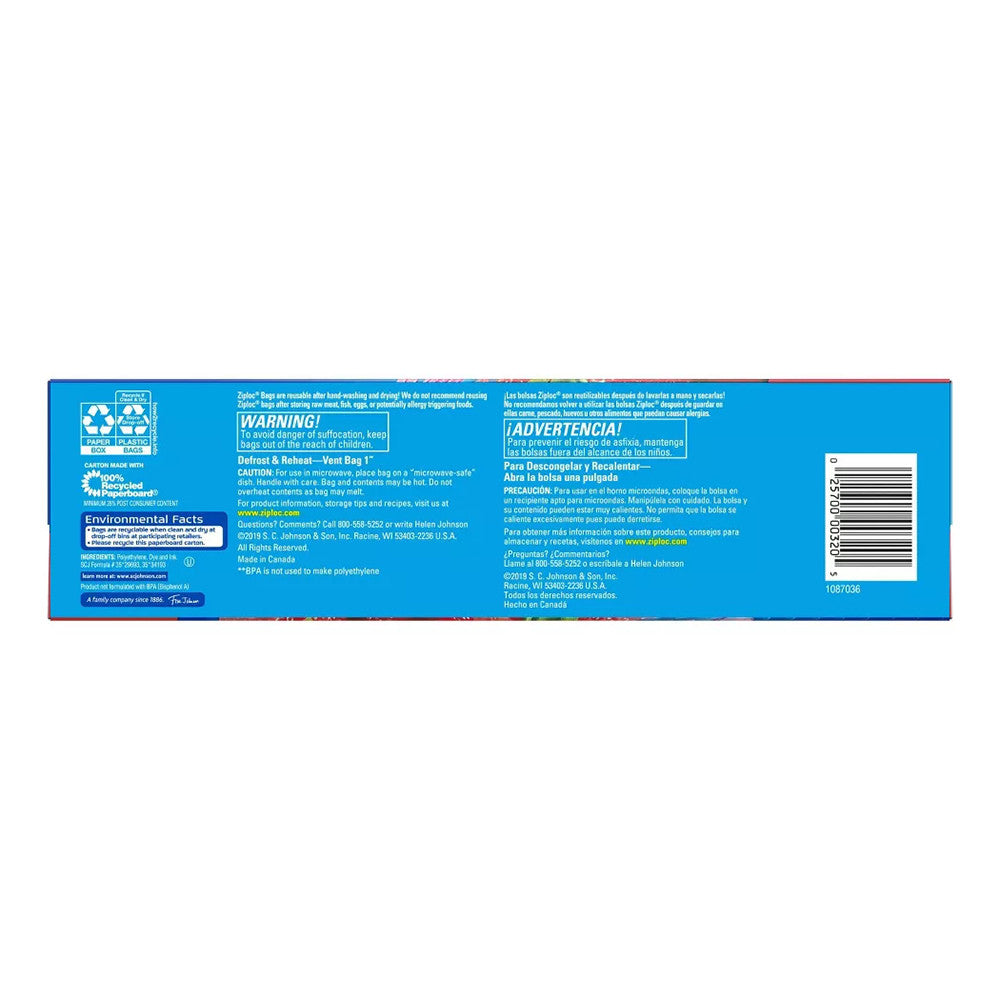 Ziploc Storage Gallon Bags, 38 Ct