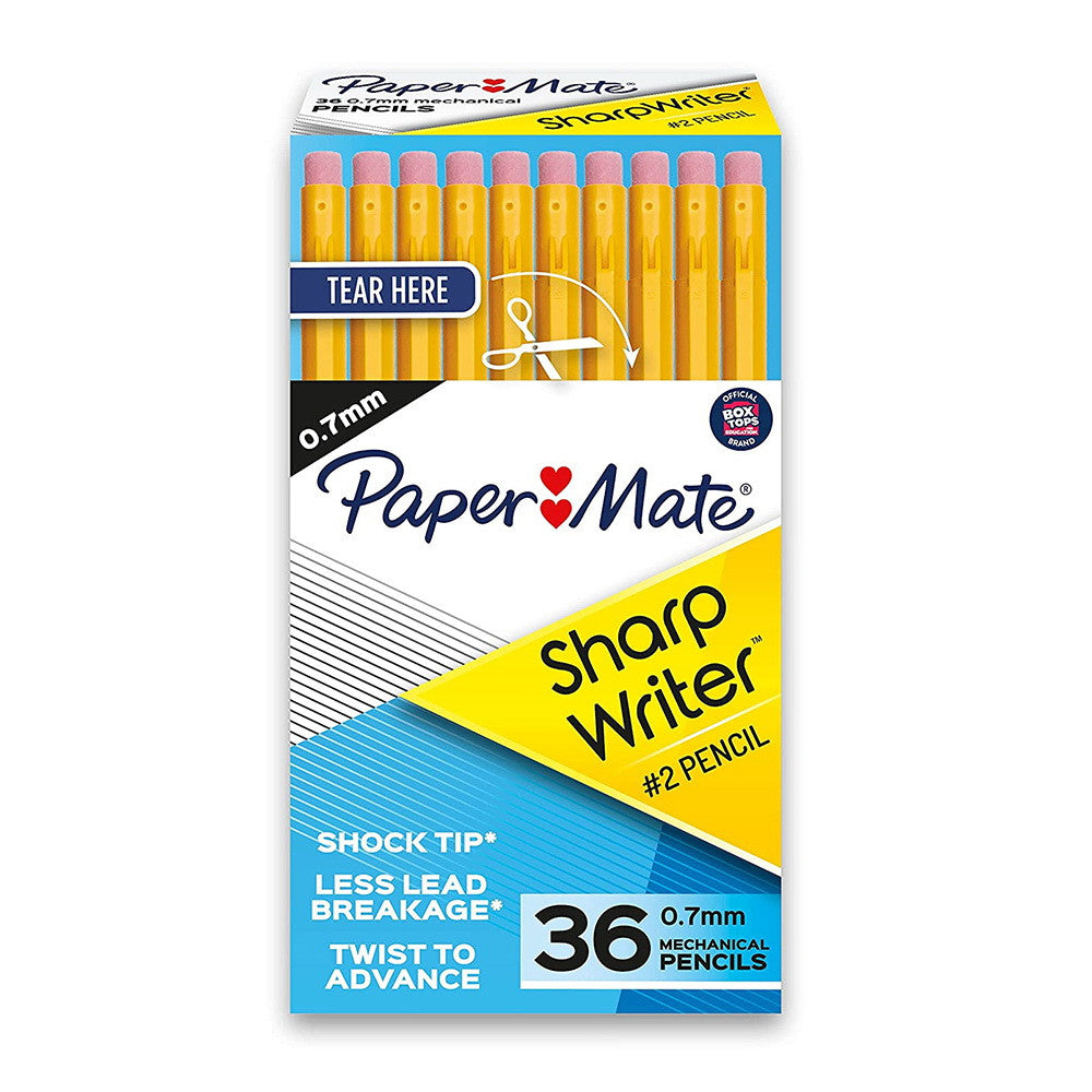 Papermate SharpWriter Mechanical Pencils, Twistable Tip, 5 Ea