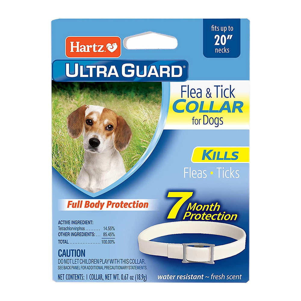 Ultra Guard Flea & Tick Collar, for Dogs, White, Fresh Scent, 1 collar