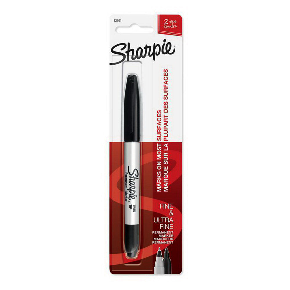 Sharpie Black Twin-Tip Permanent Marker, 1 Ea