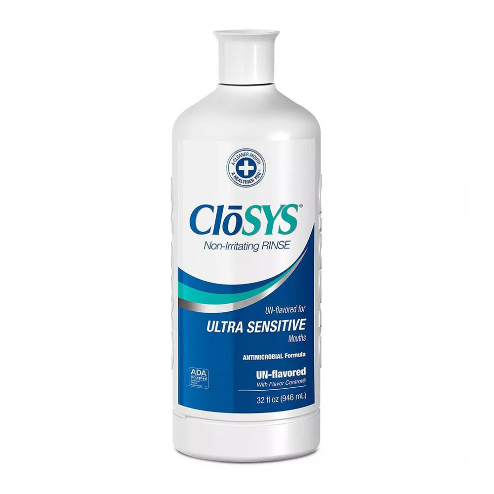 Closys Ultra Sensitive Rinse Unflavored Mouthwash, 32 Oz