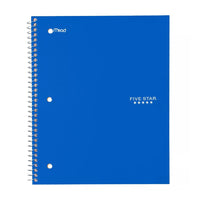 Five Star 1 Subject Wide Ruled Solid Spiral Notebook, Assorted, 1 Ea
