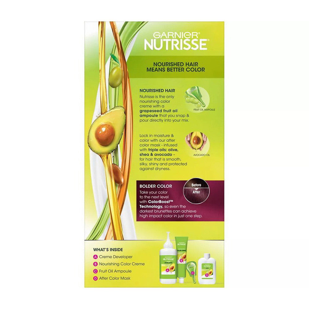 Garnier Nutrisse Ultra Color Nourishing Color Creme, BR2 Dark Intense Burgundy, 1 Ea