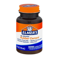 Elmer's No Wrinkle Transparent Rubber Cement, 4 Oz
