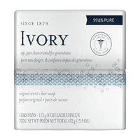 Ivory Original Soap Bath Bar - 4 Oz, 4 Ea