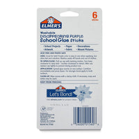 Elmer's Disappearing Purple School Glue Sticks, 6 Count
