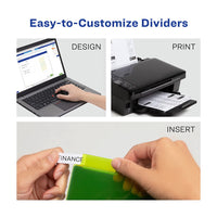 Avery Insertable Plastic Pocket Divider, Assorted, Big Tab, 5 Tab