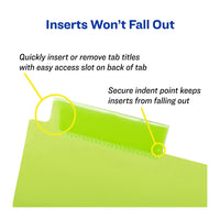Avery Insertable Plastic Pocket Divider, Assorted, Big Tab, 5 Tab