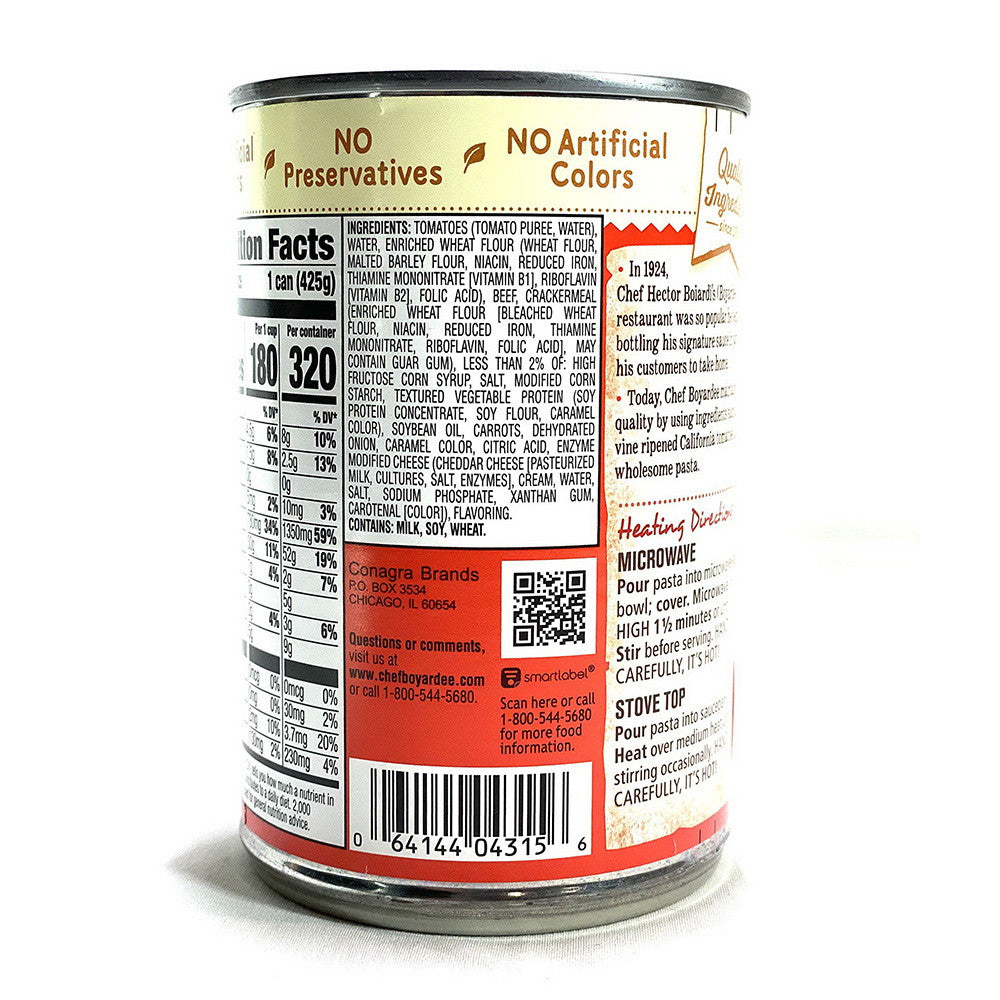 Chef Boyardee Beef Ravioli in Tomato and Meat Sauce, 15 Oz