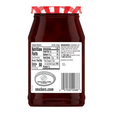 Smucker's Strawberry Preserves, 18 Oz