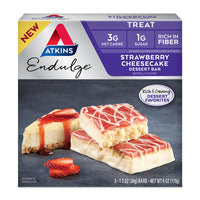Atkins Endulge Treat Strawberry Cheesecake Dessert 5 Bars, 6 Oz