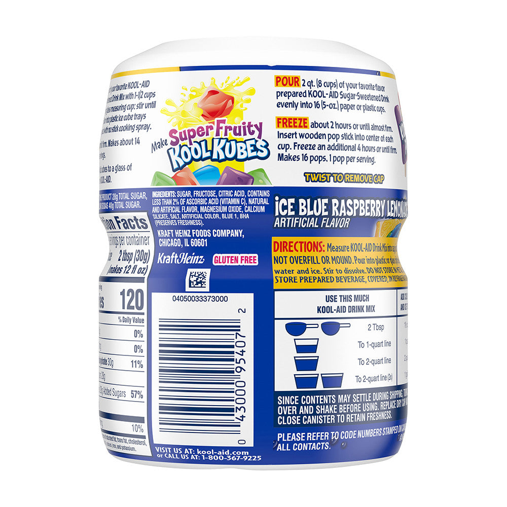Kool-Aid Sugar-Sweetened Blue Raspberry Lemonade Artificially Flavored Powdered Soft Drink Mix, 20 Oz