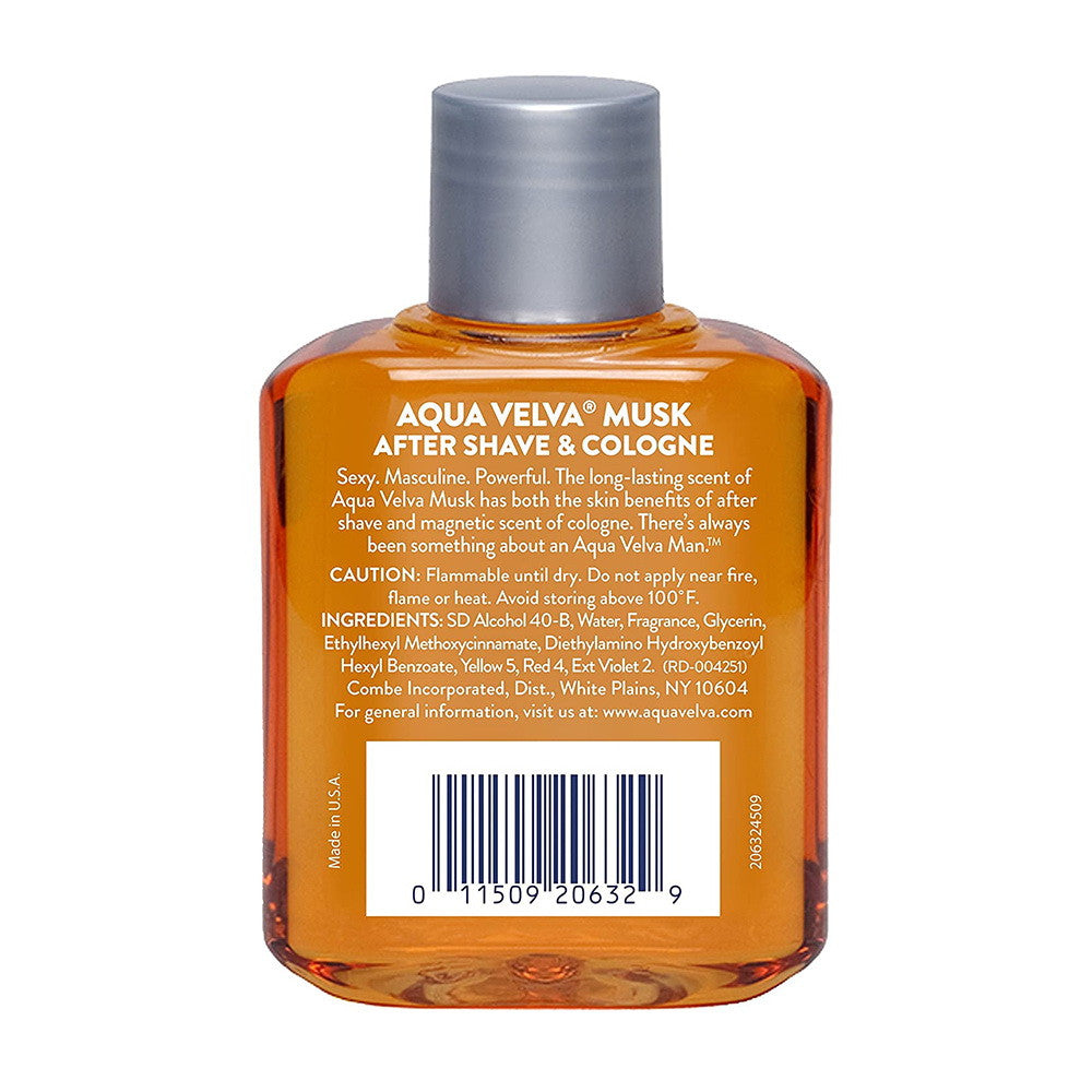 Aqua Velva Musk After Shave Cologne, Firms and Tones, 3.5 Oz