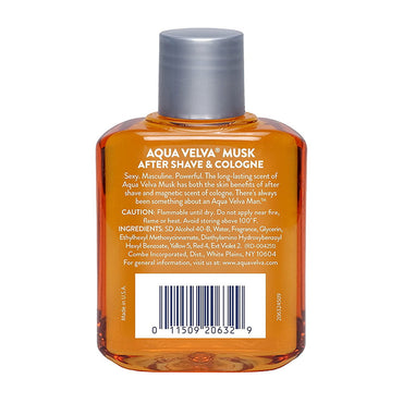 Aqua Velva Musk After Shave Cologne, Firms and Tones, 3.5 Oz