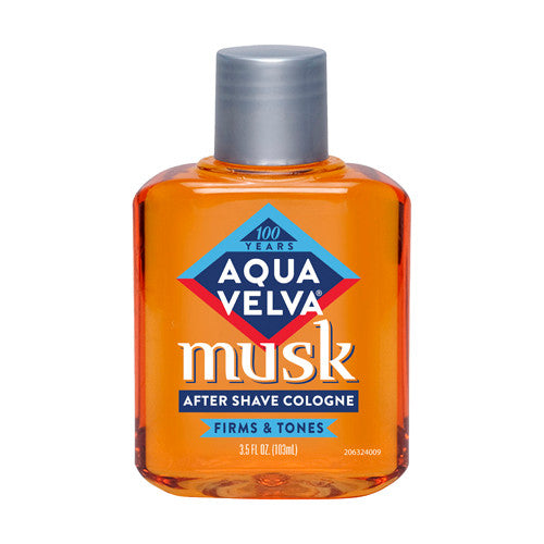 Aqua Velva Musk After Shave Cologne that Firms and Tones Skin, 3.5 Oz