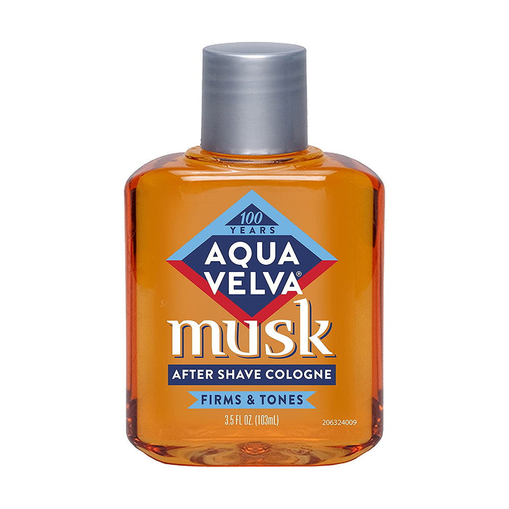 Aqua Velva Musk After Shave Cologne, Firms and Tones, 3.5 Oz