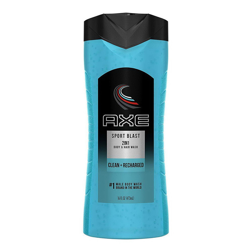 Axe Sport Blast 2 in 1 Clean and Recharged Body and Hair Wash for Men, 16 Oz