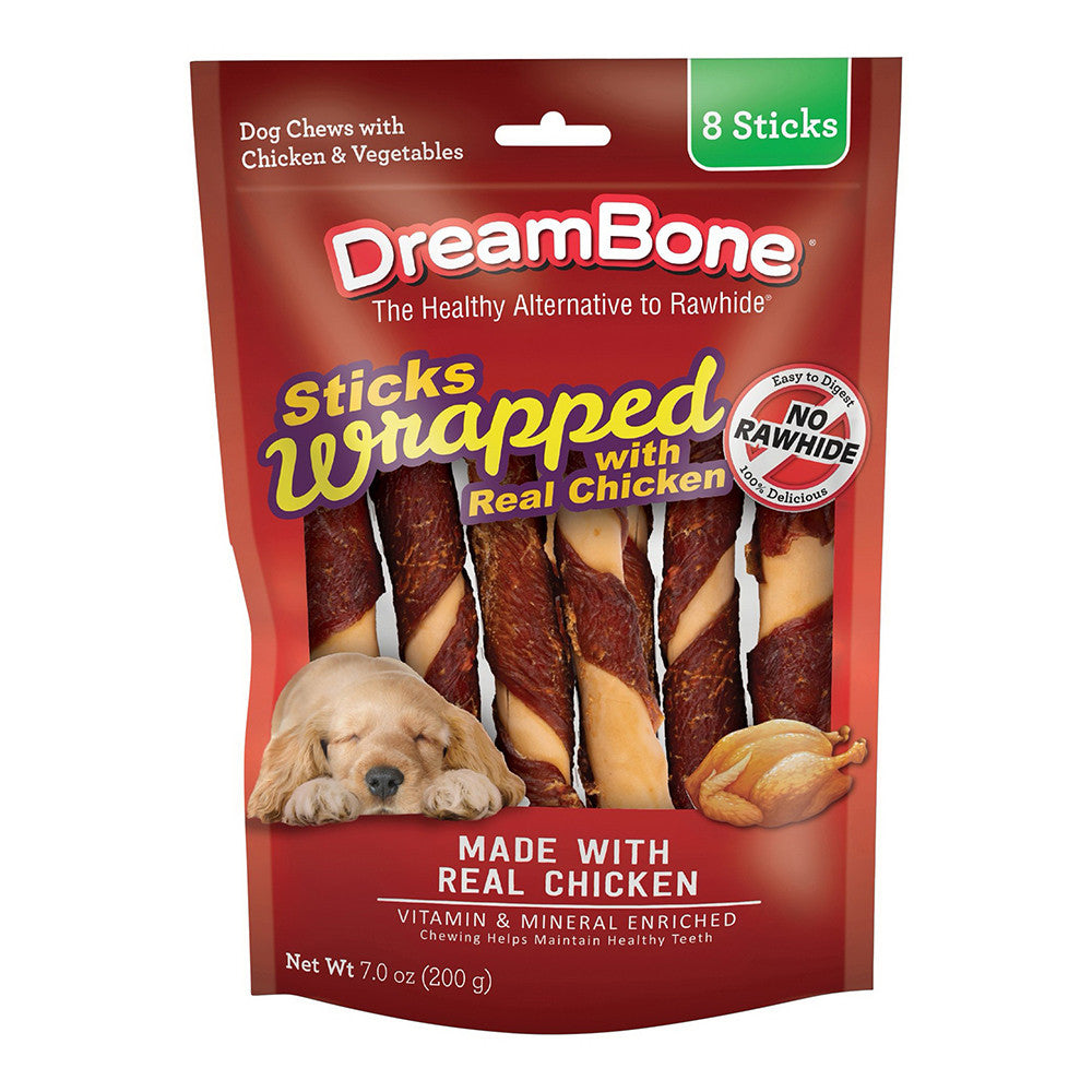 DreamBone Sticks Wrapped with Real Chicken Dog Treats - 7 Oz