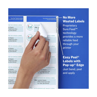 Avery 18160 White Easy Peel Address Ink Jet Labels 30 Up, 1 x 2-5/8 Inches, 10 Ea
