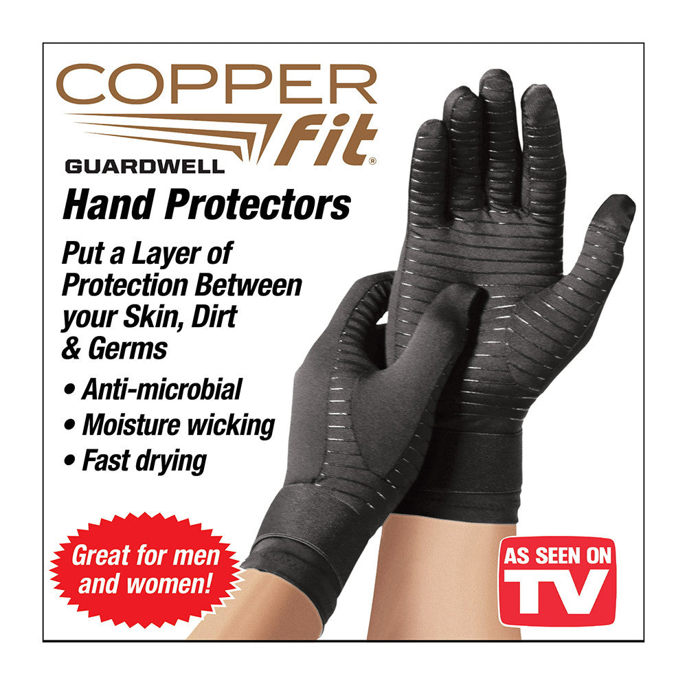 Copper Fit Guardwell Hand Protection Anti microbial Gloves, 1 pair