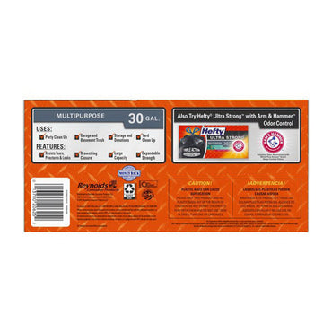 Hefty Ultra Strong Multipurpose Unscented Trash Bags, 30 Gallon, 25 Ea