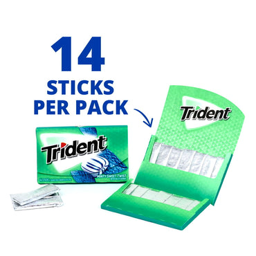 Trident Minty Sweet Twist Sugar Free Gum 14 Ct