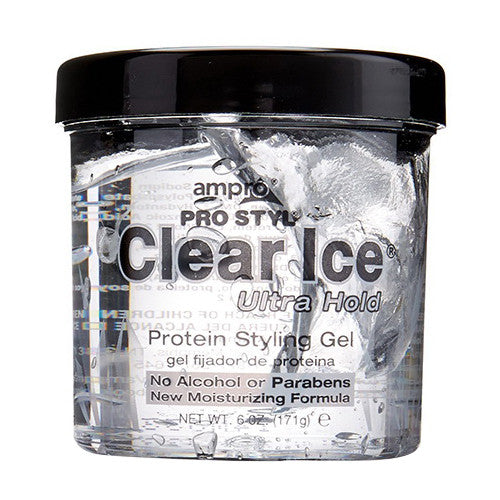 Ampro Style Clear Ice Ultra Hold Protein Hair Styling Gel, 6 oz