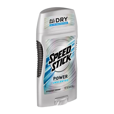 Speedstick Power Unscented Antiperspirant Deodorant, 3 Oz