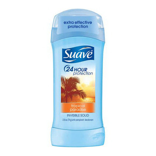 Suave 24 Hour Protection Tropical Paradise Invisible Solid AntiPerspirant Deodorant, 2.6 Oz