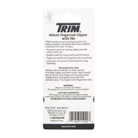 Trim Deluxe Quality Steel Fingernail Clipper with File, 1 Ea