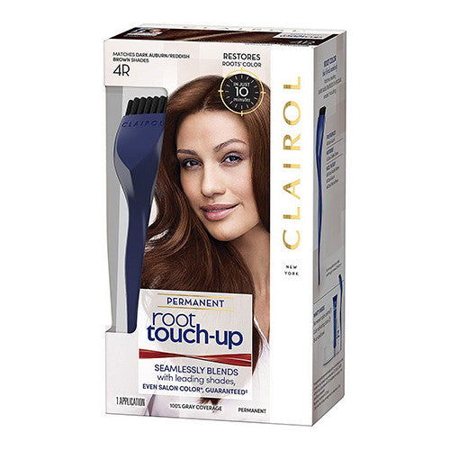 Clairol Nice N Easy Root Touch Up Permanent Hair Color 4R Dark Auburn Reddish Brown, 1 Ea