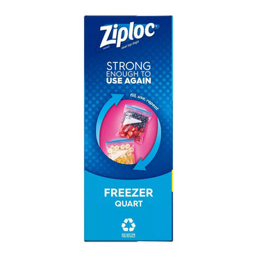 Ziploc Freezer Quart Bags with Grip 'n Seal Technology - 38 Ea