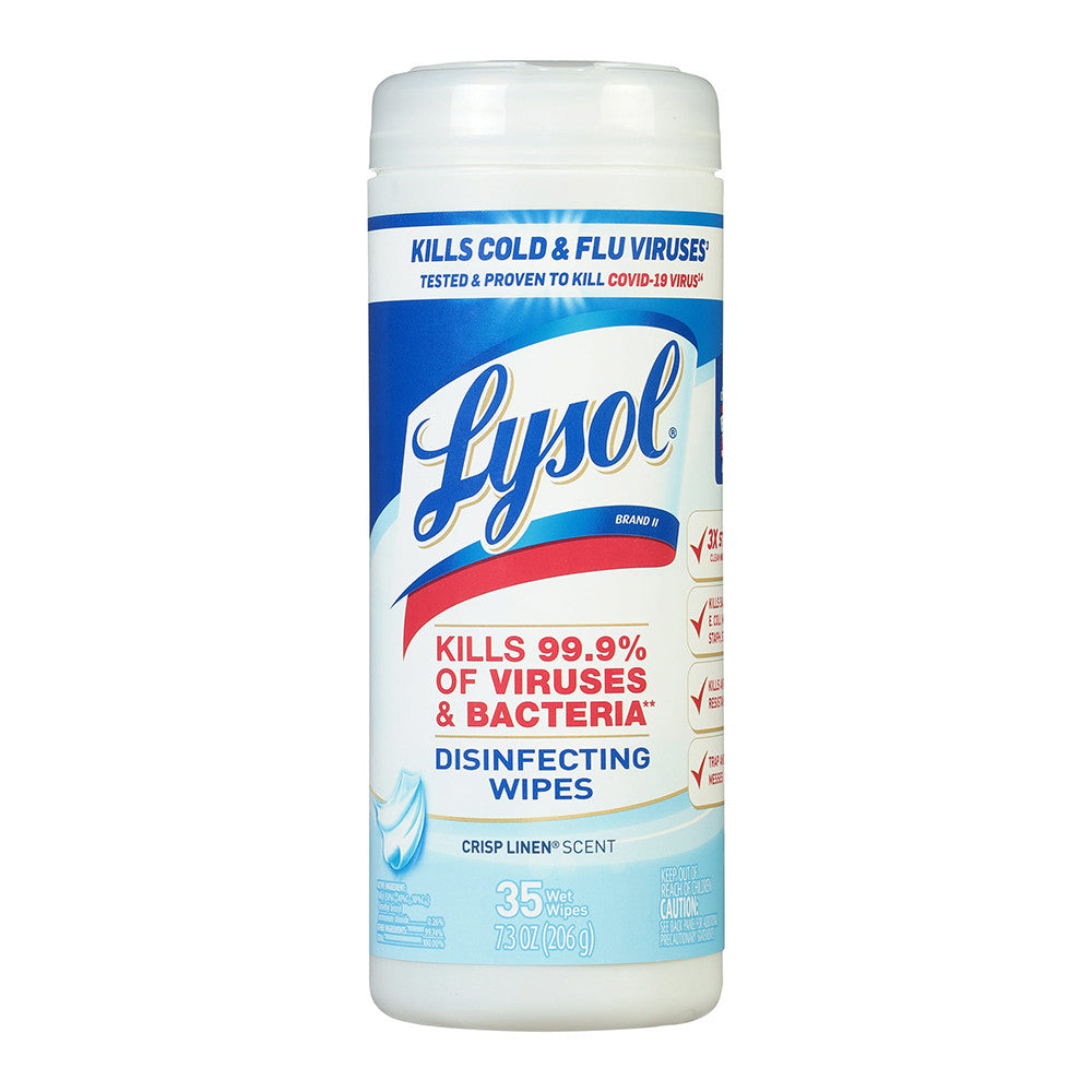 Lysol Disinfecting Wipes, Crisp Linen, 35 Ct