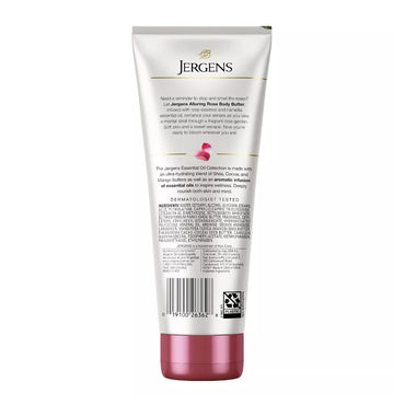 Jergens Hand and Body Lotion, Rose Body Butter Lotion with Camellia Essential Oil, 7 Oz
