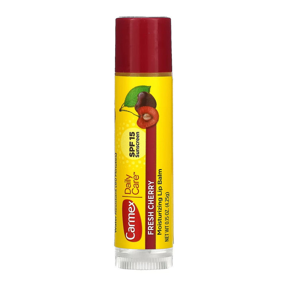 Carmex Daily Care Moisturizing Lip Balm SPF 15, Fresh Cherry, 0.15 Oz