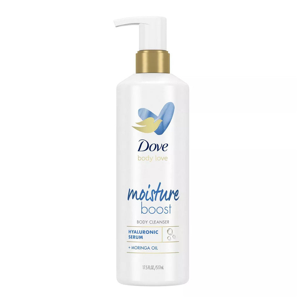 Dove Body Love Hyaluronic Serum And Moringa Oil Moisture Boost Body Cleanser, 17.5 Oz