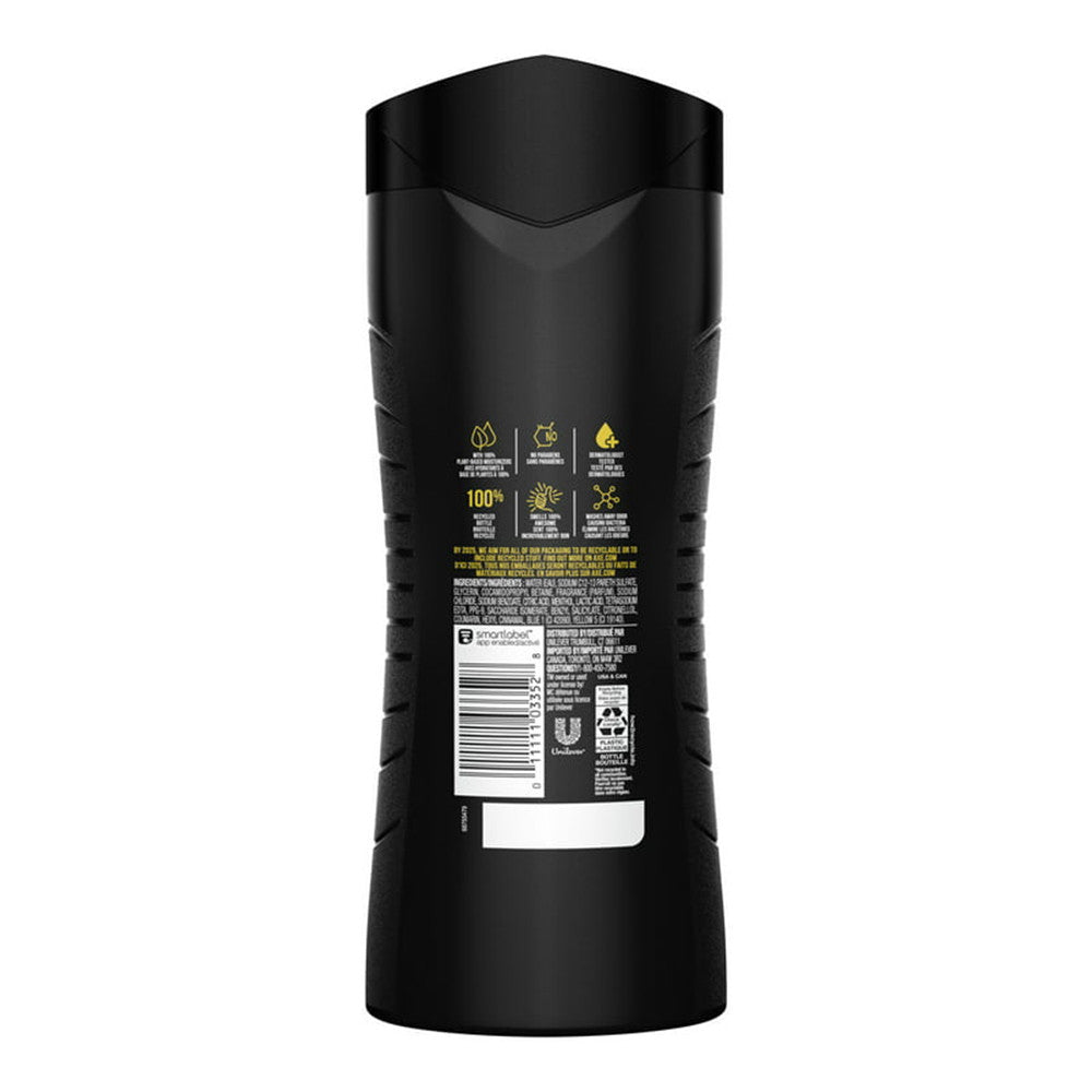 Axe Cool Ocean Mens Body Wash 12H Refreshing Scent With Essential Oils, 16 Oz