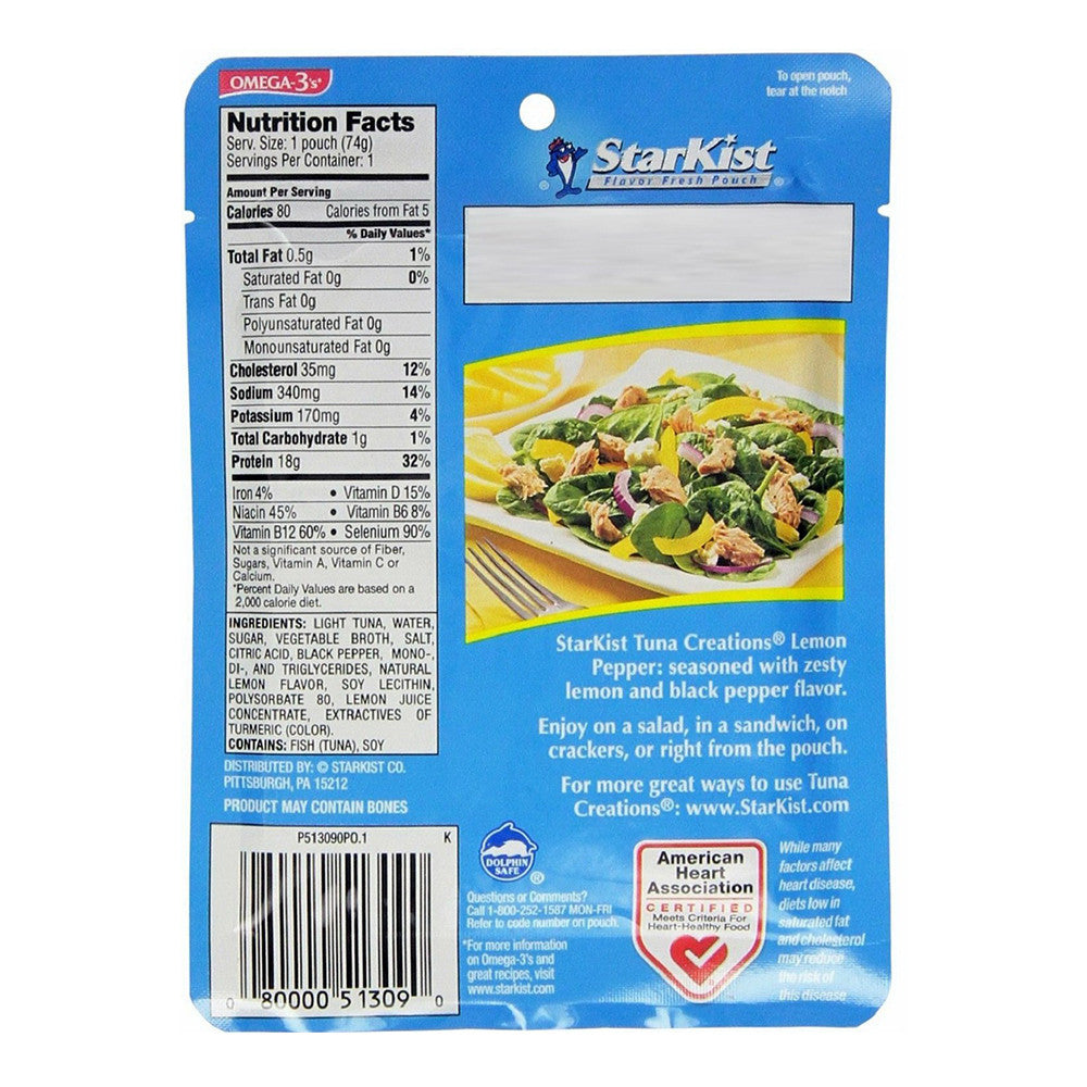 StarKist Tuna Creations Lemon Pepper Pouch - 2.6 Oz