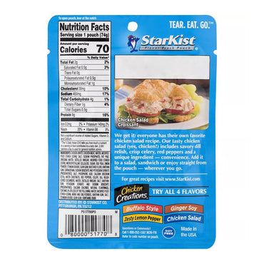 StarKist Chicken Creations, Chicken Salad, Single Serve Pouch, 2.6 oz