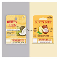 Burts Bees 100% Natural Moisturizing Lip Balm with Beeswax, Coconut and Pear, 0.15 Oz